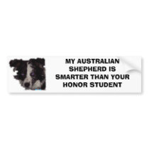 Niobe CO, MY AUSTRALIAN SHEPHERD IS SMARTER THA... bumper stickers by tkulbe Niobe CO, MY AUSTRALIAN SHEPHERD IS SMARTER THA... bumper stickers