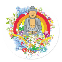 Nirvana Buddha stickers