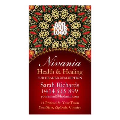 Nirvania Health & Healing New Age Business Card