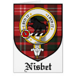 Nisbet Clan Crest Badge Tartan cards