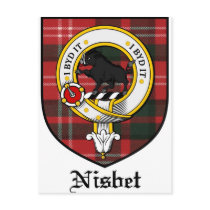 Nisbet Clan Crest Badge Tartan postcards by clan_badges Nisbet Clan Crest Badge Tartan postcards