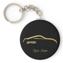 Nissan 350Z Gold Brush stroke Logo Key Chains