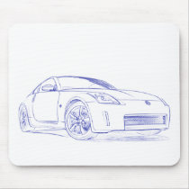 Nissan 350Z Sketch mousepads by tedlemon111 Nissan 350Z Sketch mousepads