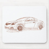 Nissan Altima Coupe 2010 mousepads by tedlemon111 Nissan Altima Coupe 2010 mousepads