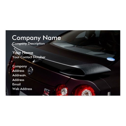nissan-gt-r-specv-08, Company Name, Company Des... Business Card (front side)