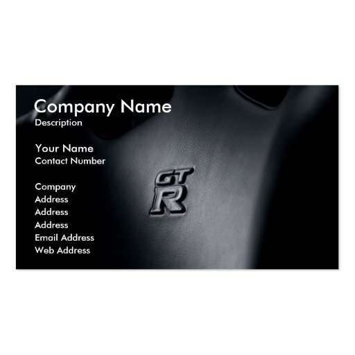 nissan-gt-r-specv-17, Company Name, Description... Business Cards (front side)