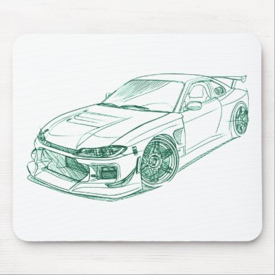 Nissan Silvia S15 Drift custom Mouse Pad by tedlemon111