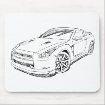 Nissan Skyline GT-R Sketch Mouse Pad