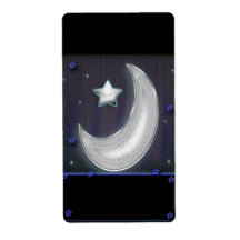 nite moon personalized shipping label