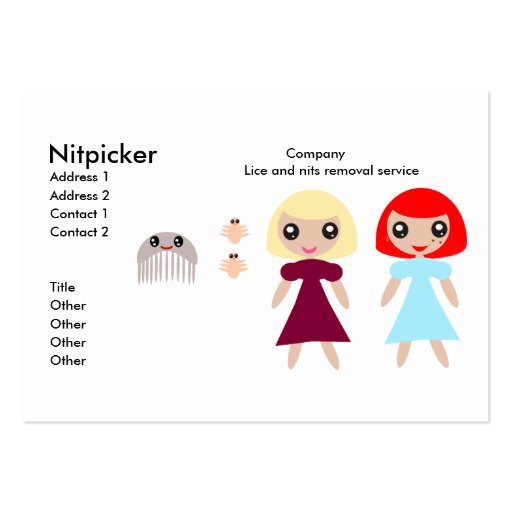 NitPicker Business Card (front side)