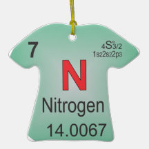 Nitrogen Individual Element of the Periodic Table Ornaments
