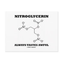 Nitroglycerin Always Tastes Awful (Chemistry) Post Cards