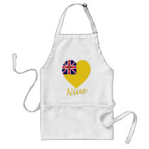 Niue Flag Heart aprons by Vexillophile Niue Flag Heart aprons