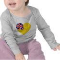 Niue Flag Heart t-shirts by Vexillophile Niue Flag Heart t-shirts