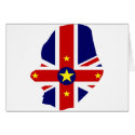 Niue flag map cards by FlagStore Niue flag map cards