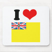 Niue Island Flag Mouse Pads