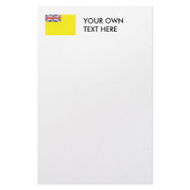 Niue Island Flag Stationery Design