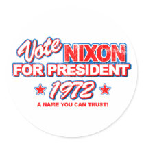 Nixon 1972 Election stickers by Zerotees Nixon 1972 Election stickers