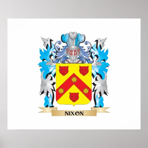 Nixon Coat of Arms Family Crest Poster Zazzle