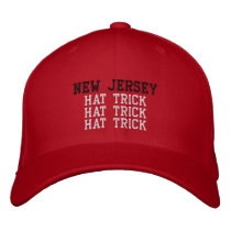 NJ  HAT TRICK EMBROIDERED BASEBALL CAPS