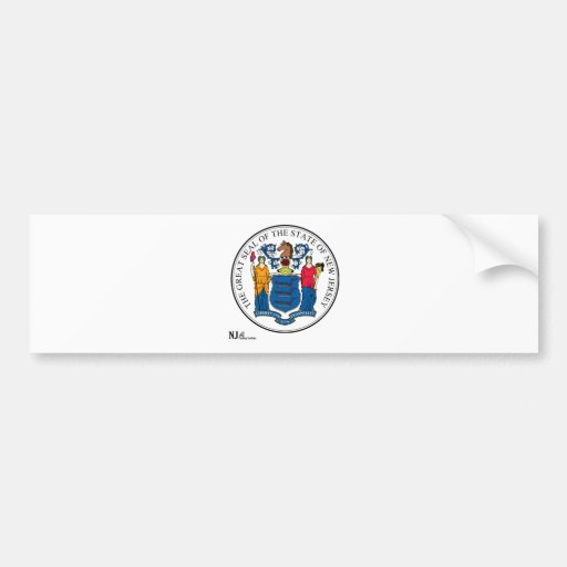 NJPI New Jersey State Seal Bumper Sticker