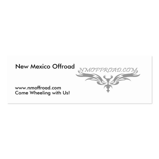 NM Offroad handout cards Business Card Template (front side)
