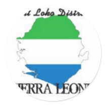 NO1 SIERRA LEONE  T-SHIRT AND ETC ROUND STICKERS