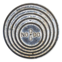 "NO8DO" Sevilla Manhole Cover Sticker by loojie "NO8DO" Sevilla Manhole Cover Sticker