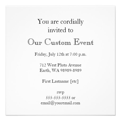 No. 14 custom invitations