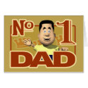 No. 1 Dad card by holiday_tshirts No. 1 Dad card
