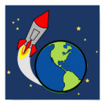 no.1 space ROCKET boy's bedroom sign