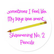 No 2 Pencil Gifts for Teachers, secretaries etc stickers