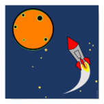 no.2 space ROCKET boy's bedroom sign