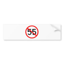 No 55 bumper stickers