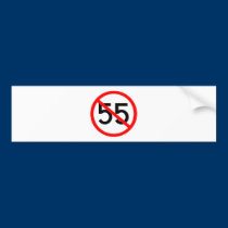 No 55 bumper stickers