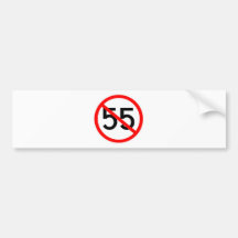 No 55 bumper stickers
