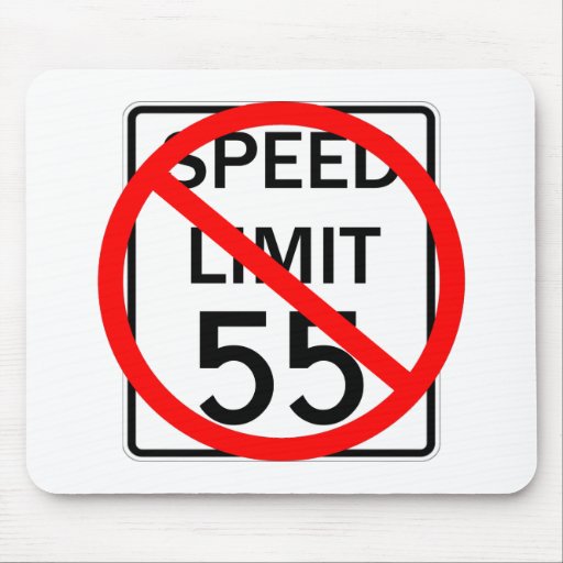No 55 Mph Speed Limit Sign Mouse Pad Zazzle 