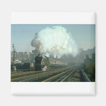 No. 60009 leaves the castle at Edinburgh as it hea Magnet