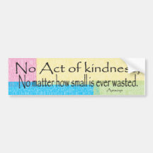 No ACT BUMPER STICKER