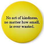 No Act of Kindness is Ever Wasted Plaque Pinback Button