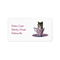 No added sugar Kitten in a cup address label