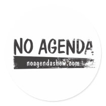 No-Agenda-Name-Retro Sticker Round