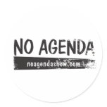 No-Agenda-Name-Retro Sticker Round