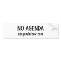 No Agenda Retro Sticker Bumper Stickers