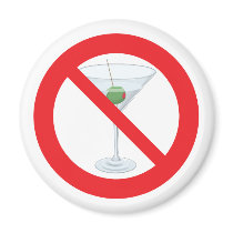 No Alcohol - Martini magnets