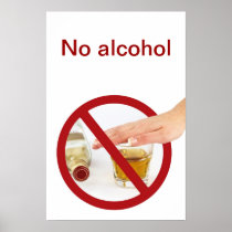 No alcohol posters