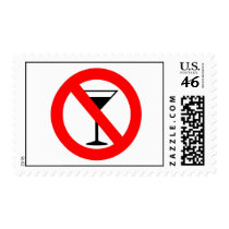 No Alcohol Sign Postage