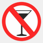 No Alcohol Sign Sticker