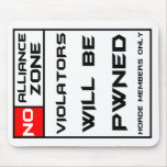 No alliance zone mouse mats