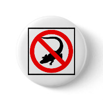 No Alligators Highway Sign Pins